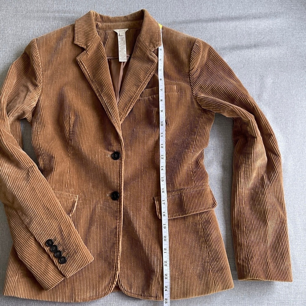 J.Crew Corduroy Blazer Jacket Camel Brown Preppy Academia Old Money Women Size 2 - Picture 4 of 16
